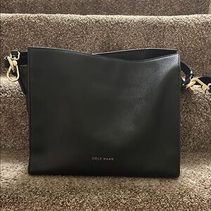 Cole Haan Black Crossbody Bag with Gold Accents